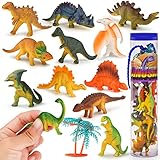 Dreamon Dinosaurier Figuren Spielzeug Set Mini Dino Geburtstag Deko Tortendeko Weihnachten Geschenke Dinosaurier Spielzeug für Kinder ab 3 4 5 Jahren