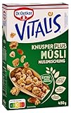 Dr. Oetker Vitalis KnusperPlus Nussmischung, 6er Pack Knuspermüsli, Frühstücks-Müsli mit Cashewkernen, Mandelstückchen, gerösteten Haselnüssen und Pekanüssen (6 x 450g)