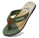 CELANDA Flip-On Zehentrenner Herren Flip Flops Badelatschen Strandschuhe Duschlatschen Freizeit Zehenstegpantolette Beach Sandalen,A Grün Gr.47