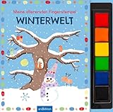 Meine allerersten Fingerstempel Winterwelt: Mit 6 Stempelfarben und bunten Vorlagen | Kreatives Malbuch mit Stempelkissen ab 3 Jahren