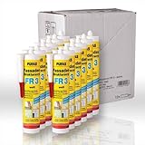 12 x Pufas Fassaden-Strukturacryl FR3 Fassadenacryl weiss