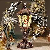 Weihnachtslaterne,Die Beleuchteten Schnee Spielen,Weihnachtslaterne mit Schneegestöber,Schneekugel,Schneelaterne Weihnachtskerze,LED Schneelaterne mit Schneemann,Für Esstisch,Kamin,Fenst