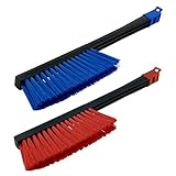 [ 2 Stück ] - Schneebesen Auto Besen Winter Murska Auto Schneebürste lang Winter Schneefeger Auto Besen Schnee Bürste Feger Auto Besen Winter orig. Finnland TOP Qualität (2x L&P A059 Farbe zufällig)