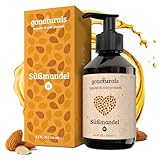 GoNaturals® 100% reines Mandelöl - 250ml - Natürliches Mandelöl Haare, Gesicht, Körper, Bart, Nägel, Mandelöl Baby, Sweet Almond Oil