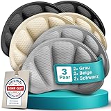 EDELFELD [Das Original] - Unsichtbare Fersenpolster gegen Rutschen & Blasen [3 Paar] -DERMATEST SEHR GUT- Atmungsaktiver Fersenschutz - Schuheinlagen für zu große Schuhe - Hautfreundliche Fersenkissen