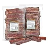 Kaureks Natur Hundeleckerlies, Rinderdörrfleisch 2 kg (2x1kg), Schlund, Kausnack, Hundefutter, Kauartikel, Hundeleckerlies