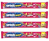 Wonka Nerds Rainbow Rope 26g – 4er Pack – Amerikanische Süßigkeit, Original USA Candy inkl. Naschwerk® Sticker