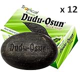 Dudu Osun Tropische reine natürliche afrikanische schwarze Seife, 12 Stück