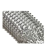 Dainty Home 8MLEPMSI Tischset-Set, metallisch, 33 x 48 cm, Silber, 8 Stück