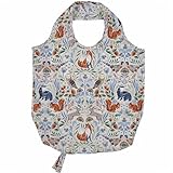 Ulster Weavers Forest Rabbit Fox Owl Einkaufstaschen (61 x 46 cm), 100% Polyester, Lunchtasche, faltbare Einkaufstasche, wiederverwendbare Tasche, Tiere/Botanische Drucke, beige, Einheitsgröße,