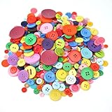 Vielleicht 500.. Bunte Knöpfe, Kunststoff Bastelknöpfe Kinderknöpfe - perfekte nähte und selber gemacht - alle farbige knöpfe für die größe und farbe der kinder, artefakte, zeichnungen（300 gramm.）