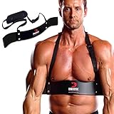 DMoose Fitness Arm Blaster für Bizeps & Trizeps, Premium Nackenpolster mit verstellbaren Gurten, Bizeps Blaster & Arm Curl Bar für Kraft- & Isolationstraining, Bizeps Trainingsgerät für Männer