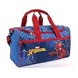 PERLETTI Spider Man Sporttasche Kinder Kindergarten - Spiderman Umhängetasche Schwimmtasche Blau für Kleine Jungen - Marvel Superheld Reisetasche Wasserdicht Kleinkind 3 4 5 6 Jahre - 35x22x15 cm