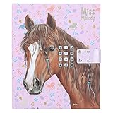 Depesche 12051 Miss Melody-Tagebuch mit Zahlen-Code und Sound, Buch mit Pferde-Motiven und 80 linierten, bunt illustrierten Seiten, Mehrfarbig