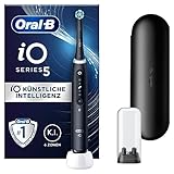 Oral-B iO Series 5 Elektrische Zahnbürste/Electric Toothbrush, Magnet-Technologie, 5 Putzmodi für Zahnpflege, LED-Anzeige & Reiseetui, Designed by Braun, matt black