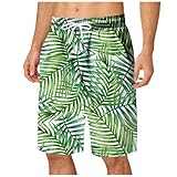Herren Badehose Atmungsaktiv Wasserabweisend Badeshorts Männer Strandhose Sporthose Schwimmhose Mit Tropischem Strandshorts Jungen Schwimmhose Für Schwimmen, Surfen, Beachvolleyball