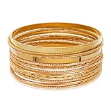 14 Stuck Armreif Gold Indischer Schmuck Armband Set Teen Girls Punk Stapelbares Strukturiertes Armband Damen Braut Hochzeit Party Indianer Schmuck