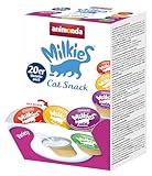 animonda Milkies Katzensnack mit Milch - Mix Variety (4 x 20 Cups á 15 g), portinierte Milch Katzensnacks für erwachsene Katzen