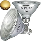 luckmax 15W,E27 PAR38 LED warmweiß,Wasserdicht,für Innen- und Außenbereich,warmweiss,Nicht Dimmbar,Glas Reflektor LED PAR38 Lampen(Ersetzt 150W Halogen),Flimmerfrei Strahler,2er Pack