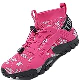 VTASQ Herren Damen Wanderschuhe Anti-Rutsch Wanderstiefel Trekkingschuhe Leicht Atmungsaktiv Outdoorschuhe Männer Sportschuhe Kletterschuhe Trail Running Traillaufschuhe Unisex Rose 38 EU