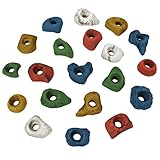 ALPIDEX Klettergriffe Größe S | Tritte | Kleine Klettersteine | 20 oder 40 Stück Formen - Farbe:bunt, Verpackungseinheit:20 Stück