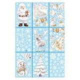 Tourima weihnachtsdeko Wandaufkleber Fensterbilder set