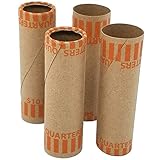 60 Zählen vorgeformte Quarter Tube, Quarter Coin Wrappers, Quarter Shotgun Rollen