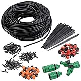 Royal Gardineer Bewässerungssystem: 136-teiliges Sprinkler Pflanzen-Bewässerungs-Set, 40 m zuschneidbar (Erdspieß)