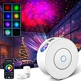Fokky Smart Sternenhimmel Projektor, WLAN Galaxy Projector mit Sprachsteuerung/APP-Steuerung/Timer, Sternenprojektor Funktioniert mit Alexa&Google Assistant, Sternenhimmel Lampe für Kinder Erwachsene
