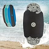 JUCKER HAWAII Skimboard HPL AKA Black Pro - Profi Skimboard mit doppelseitiger HPL Beschichtung und Eva Anti-Rutsch Schicht, High-End Skimboard - Ultra schnell, langlebig und bis 115 kg belastbar