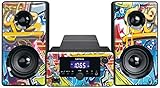 Lenco Stereoanlage MC-020 Kompaktanlage mit Bluetooth, USB und UKW-Radio (Weckfunktion, USB-Lader, Aux, Kopfhörerbuchse) 2 x 5 Watt (RMS), Tags