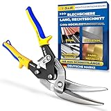 S&R Blechschere Rechsschnitt 280mm – Durchlaufblechschere aus Hochleistungsstahl mit CrMo-Stahlklingen, induktionsgehärtet 60–62 HRC, 48mm Schnittleistung – ergonomisch, Anti-Rutsch-Griffe, Sicherheit