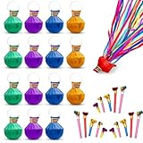 30 Stück Handwurf-Luftschlangen für Geburtstag, Hochzeit, Karneval, Events, Party-Popper, Konfetti-Kanonen mit bunten Bändern, festliche Party-Dekorationen, Party-Kanonen-Konfetti