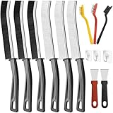 PhieeSeriy Fugenbürste 14PCS, 5MM Eckenreinigungsbürste Set für Fliesen Badezimmer, Fugenreinigungsbürste, Spaltreinigungsbürste mit Harten Borsten für Tiefenreinigung in Küche, Pure Clean Bürste