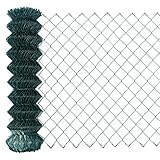 Garmix Maschendrahtzaun Gartenzaun Maschendraht Viereckgeflecht Grün 60x60mm 2,6mm (80cm x 15m)