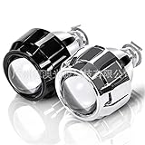 Angel Eyes 2 Stück 2,5 Zoll HID Doppelobjektiv Set H1 Xenon Lampe Autoscheinwerfer (Schwarz)