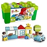 LEGO DUPLO Steinebox - Montessori Spielzeug für Jungen und Mädchen ab 1 Jahr - Lernspielzeug mit bunten Zahlensteinen, einem Auto, 2 Minifiguren und Aufbewahrung - Geschenk für Kleinkinder 10913