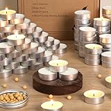Soja-Teelichter, 200 Stück, 4 Stunden, 100 % natürliches Sojawachs, Teelichter, paraffinfrei, geruchlos, kleine Kerzen in Großpackung, langbrennende Teelichter für Shabbat, Zuhause, Hochzeit