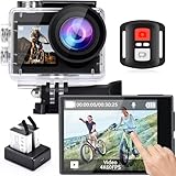 icefox Action Cam 4K 60FPS 20MP, Unterwasserkamera mit EIS, 5-fachem Zoom, WLAN-Fernbedienung, Action Cam Wasserdicht App zur Video- und Fotobearbeitung, ideal zum Radfahren, Tauchen und Schwimmen