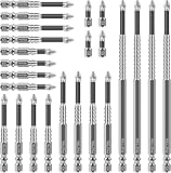 Zhangming 24-teiliges Set mit Schlagschrauberköpfen, Legierung, rutschfest, Zahn-Kreuzschraubendreher-Kopf-Set, 6,35 mm Schaftdurchmesser, magnetischer langer Bohrer,