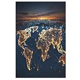 Puzzle 1000 Teile Weltkarte Holzpuzzle Für Erwachsene Lernspiel Herausforderungsspielzeug The Puzzles Für Erwachsene Kinder （78×53cm）