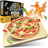 Loco Bird Pizzastein für Backofen & Gasgrill - Pizzastein rechteckig 38x30cm - Pizza Stone aus Cordierit für knusprigen Pizzaboden wie vom Italiener
