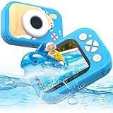 ULEWAY Kinderkamera, 1080P Kinder Kamera Unterwasser, Digitalkamera Unterwasserkamera mit 2,4” Bildschirm,32GB SD-Karte,10M/32.8FT Fotoapparat Spielzeug Geschenk für Kinder 3-12 Jahre