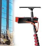 Fensterwischer, 3–12 m Lange Fensterreinigungsstange, Fensterreiniger-Set, Stange mit Wasser-/Schlauchzufuhr, Reinigung von Photovoltaik- und Solarmodulen, 7 m Lange Stange (mit Schaber), 12 m/39 ft