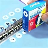 PANZHIHUIDA 250 Selbstklebende Verstärkungsringe für Löcher, transparent - Verstärkungsfolien für Locher, Bürobedarf, Schule - Schutzaufkleber für Hefter, Ordner, Dokumente, A4 (Transparent)