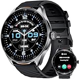 OUKITEL Smartwatch Herren Rund mit Bluetooth Telefonie und Sprachassistenz, 1.39 Zoll Touchdisplay, 100+ Sportmodi, IP68 Wasserdicht Sportuhr, Fitnessuhr mit Herzfrequenz/Schrittzähler für Android iOS