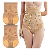 EMATOP Unique Fiber Restoration Shaper Graphene Honeycomb Tummy Body Shaping Slips Shapewear Unterhose Bauchweg Figurenformend Miederpants Hoher Taille Unterwäsche Atmungsaktiv Body Shaper