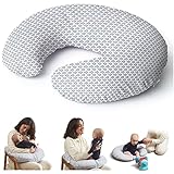 Niimo Stillkissen Stillkissenbezug aus 100% Baumwolle - Kleines Stillkissen für Baby, Stillhörnchen Baby, Stillkissen Waschbar & Atmungsaktiv, Stillkissen Baby (15.5 cm x 39 cm)