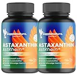 Astaxanthin 8mg hochdosiert | 260 Kapseln | MARKENROHSTOFF: AstRhein® Quellwasser Kultivierung | Vegan - Astaxantin von SUPPLENATURA®