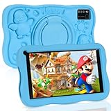 SUMTAB Kinder-Tablet 7 Zoll mit Elternsteuerung, Android 13 Tabletten, 8 GB RAM 64 GB ROM (256 GB Erweiterung) Bluetooth, WLAN, Tablet für Kinder mit Hülle (Blau)